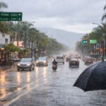 Hoy no afloja: agua en serio y cielo cargado